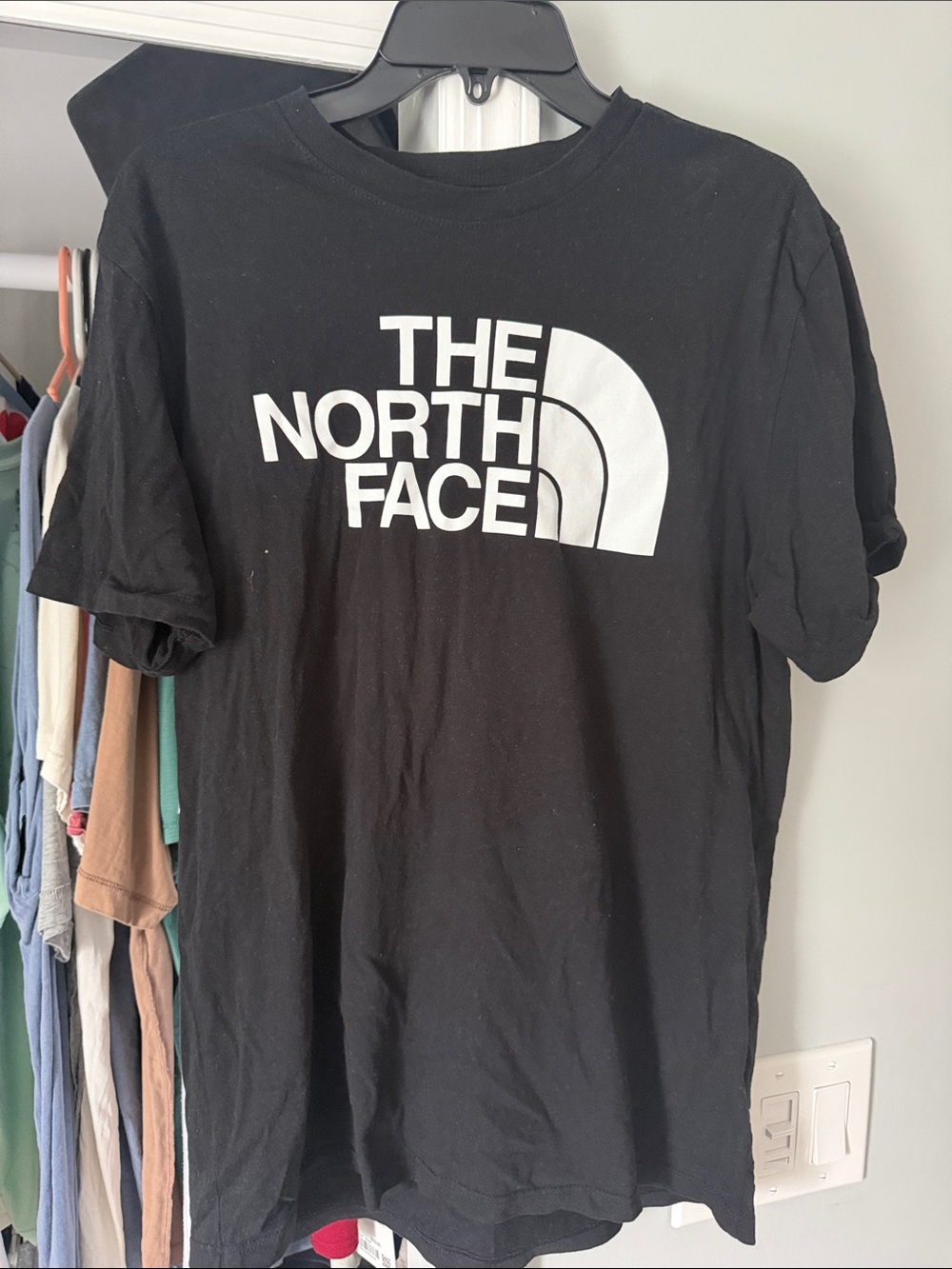 The North Face Black T-Shirt with White Logo